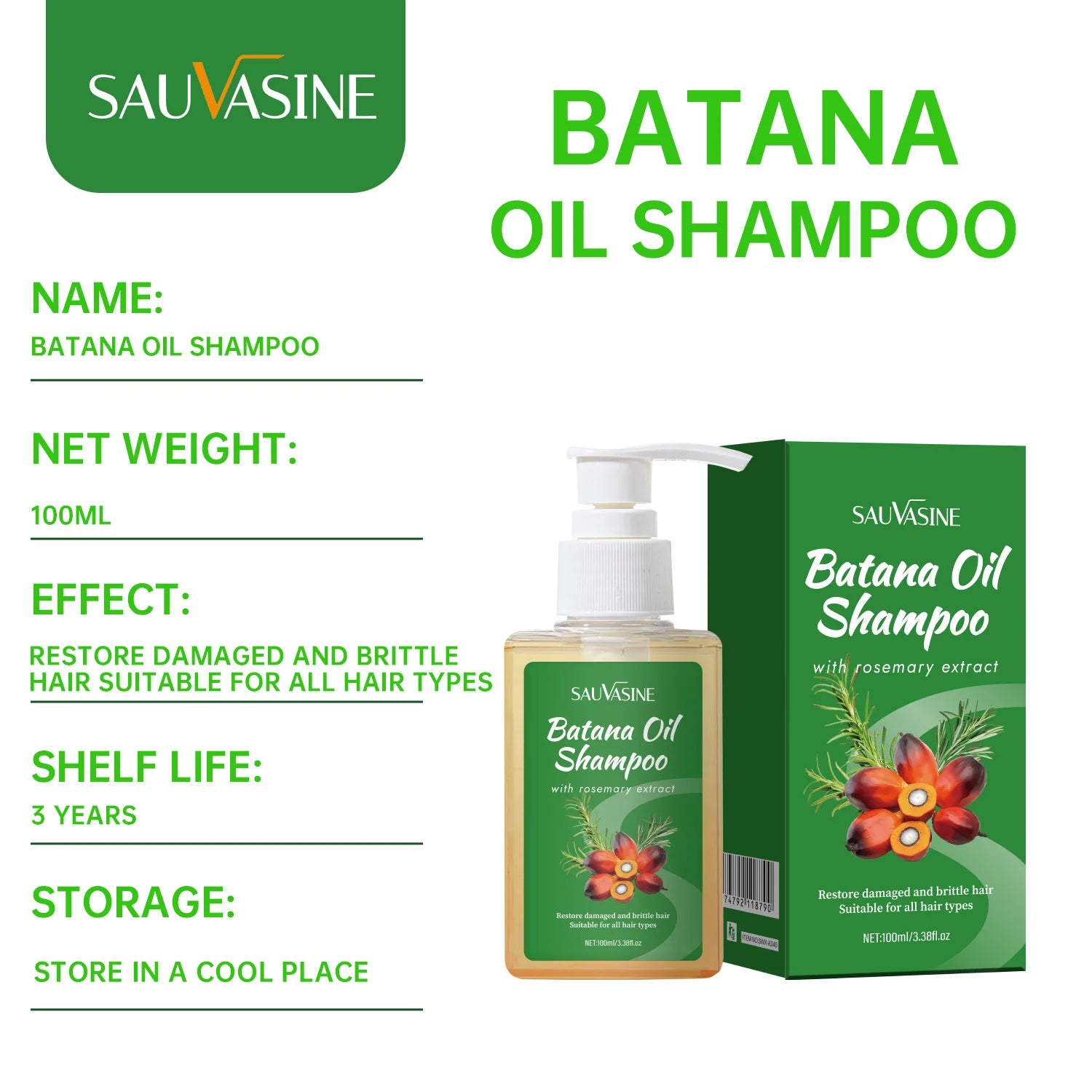 Batana Oil Shampoo and Conditioner Strengthens Restore Damaged Cleansing Dandruff Control Hair Growth