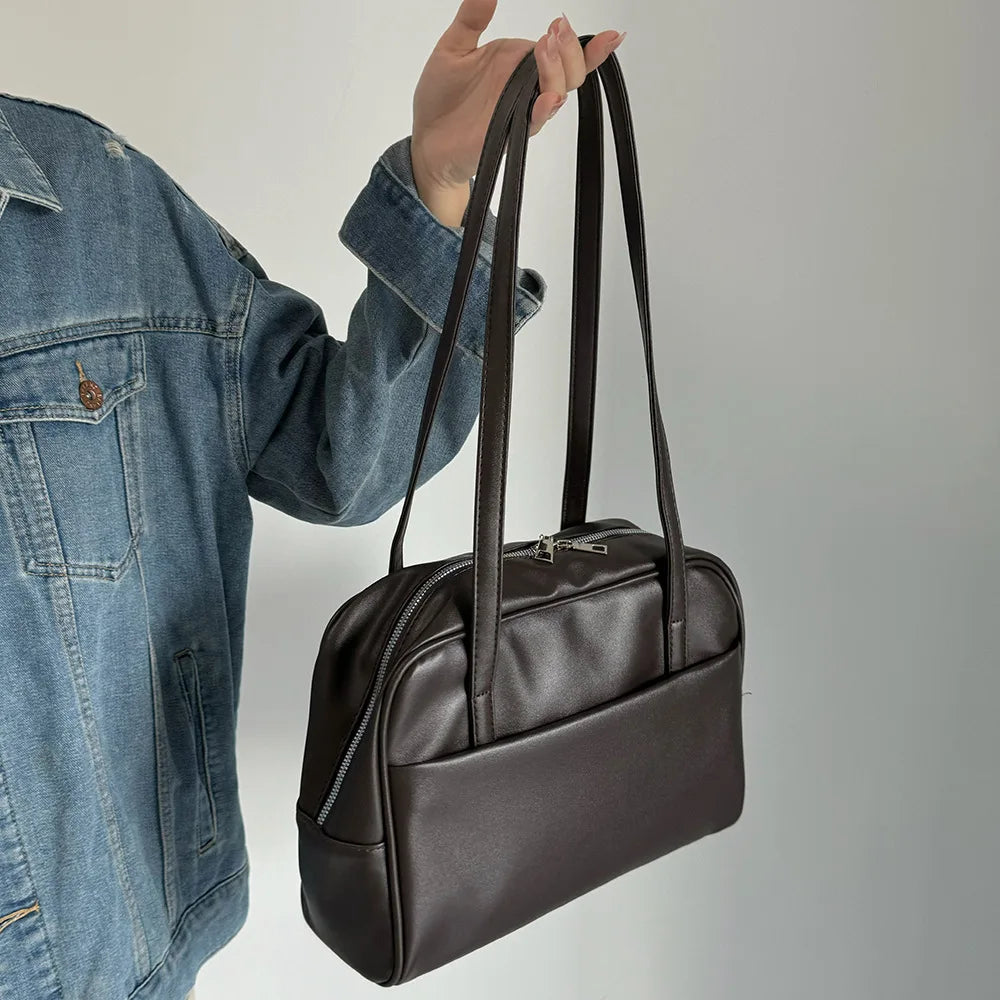 CGCBAG Vintage Designer Luxury Women Tote Casual Large Shoulder Bag High Quality Leather Ladies Handbags