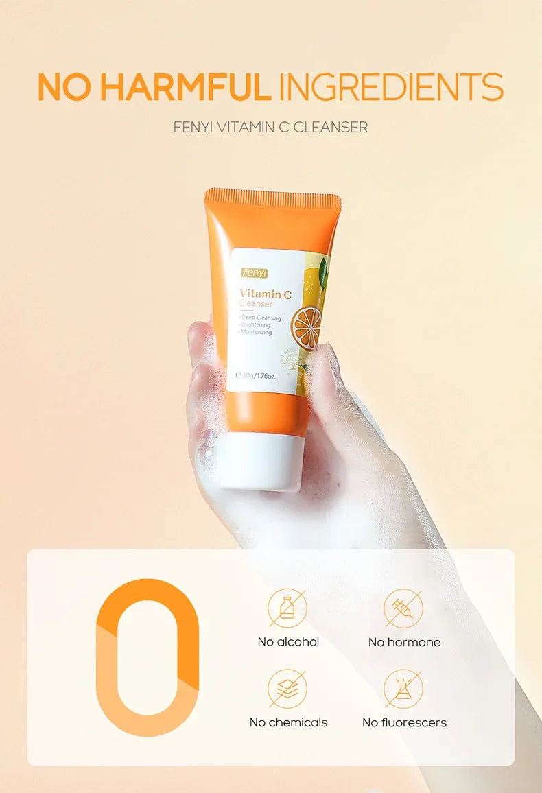 Vitamin C Facial Cleanser Moisturizing Foam Skin Care