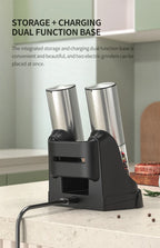 Salt And Pepper Grinder With Adjustable Coarseness Refillable Battery Powered Kitchen Set