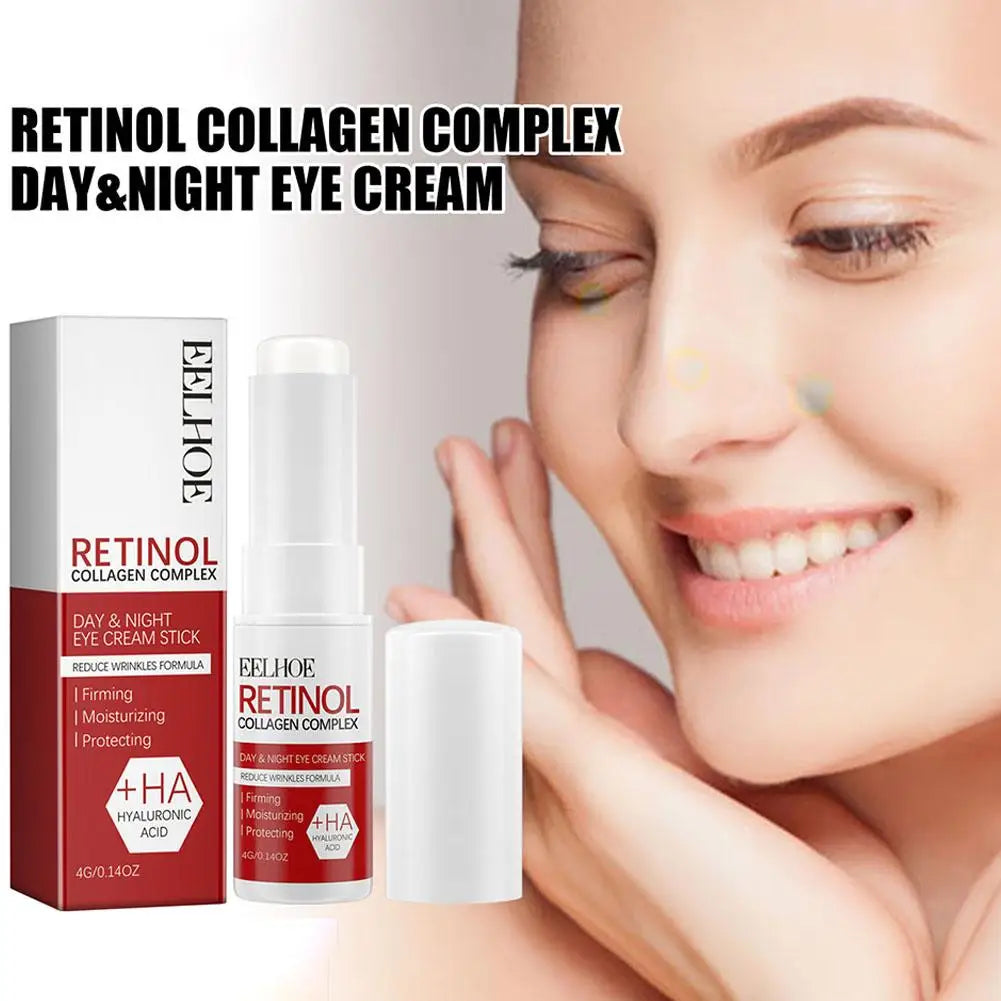 Retinol Eye Cream Stick Anti Aging Fade Dark Circles Under the Eyes Remove Eye Bags Moisturizing Firming Skin Care