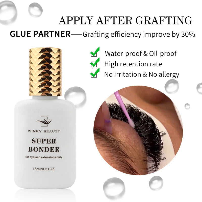 15ml Super Bonder Agent for Eyelash Extensions Primer Glue Adhesive Professinal