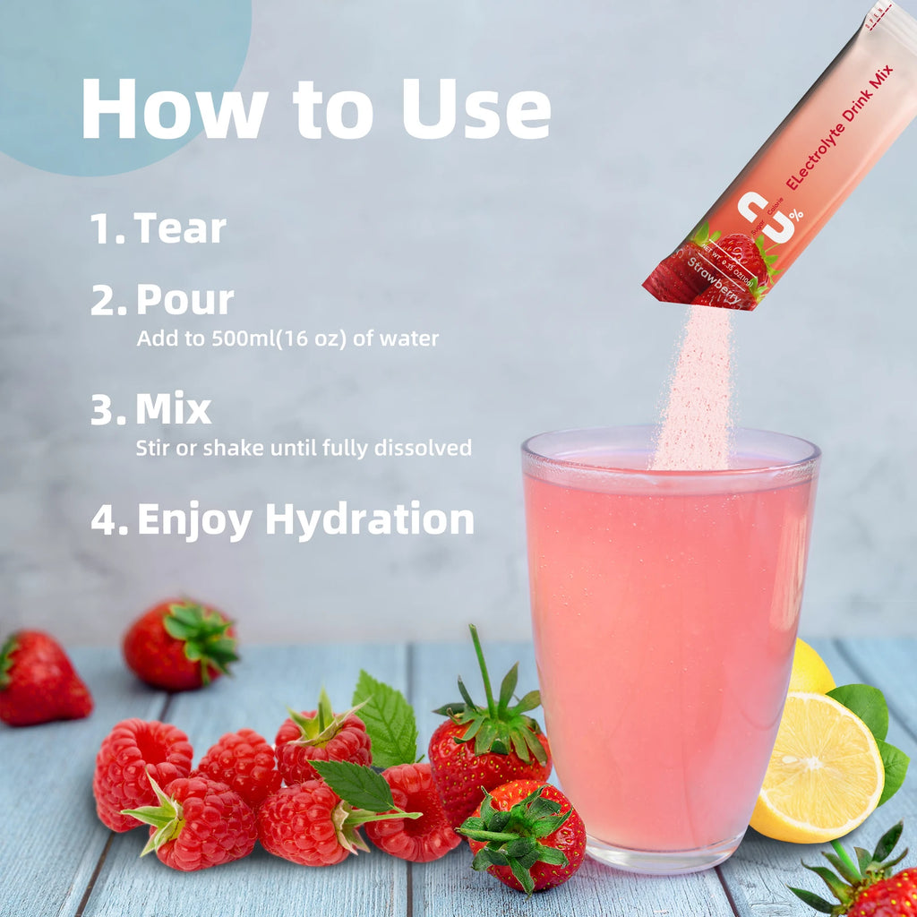 Electrolyte Powder Sugar Free 0 Calories Mixture Drinks Quickly Hydrate Provide Endurance & Energy Support Non GMO