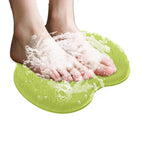 Scrubber Shower Massage Pad Silicone Wall Mounted Back Reusable Cleaning Brush Feet Washer Mat