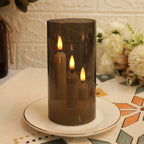 Flameless 3 in 1 LED Taper Candles with 15CM Battery Operated Flickering Electric Window Candles for Christmas Wedding