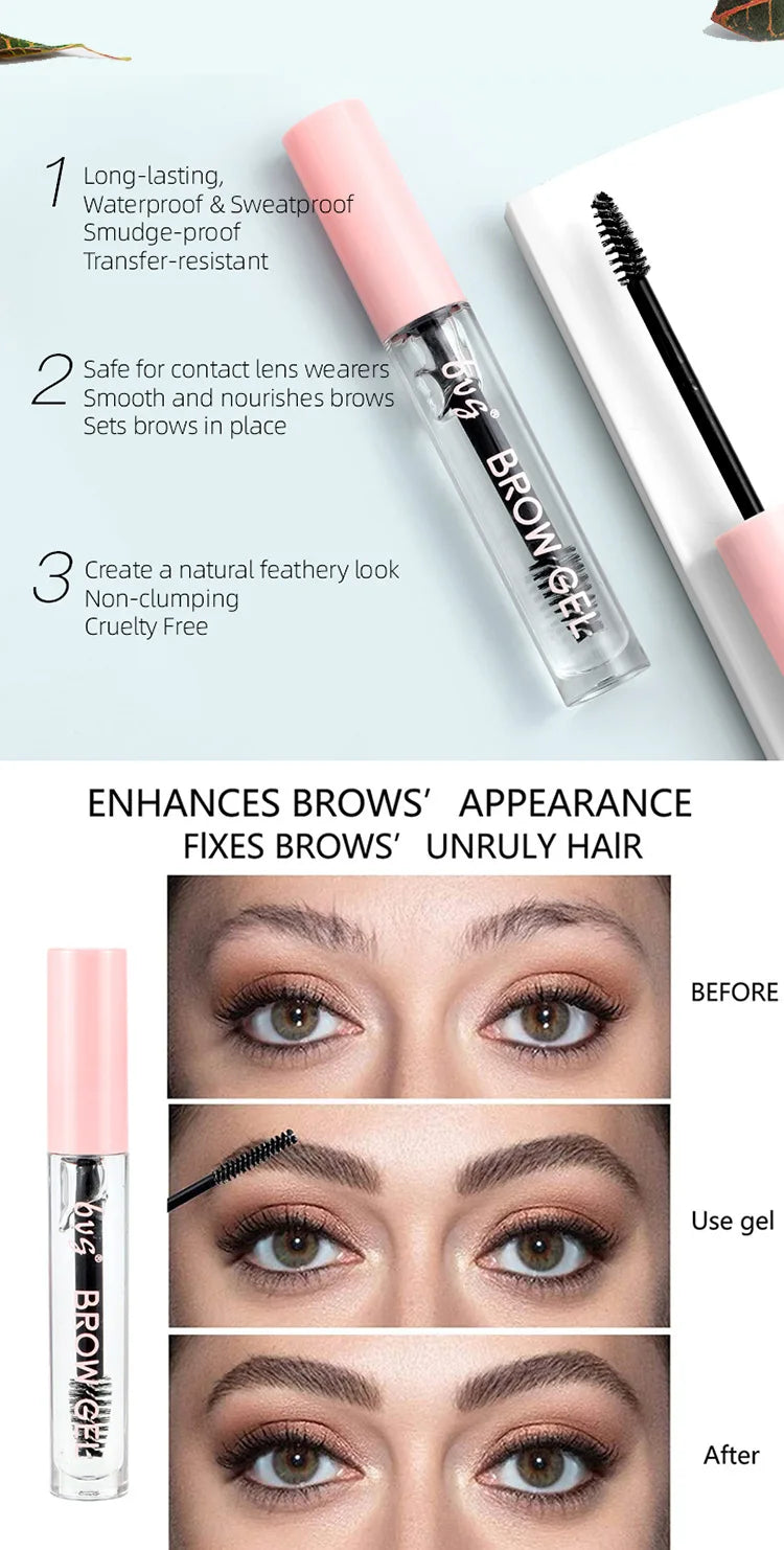 Transparent Eyebrow Gel Quick Dry Waterproof Set and Style