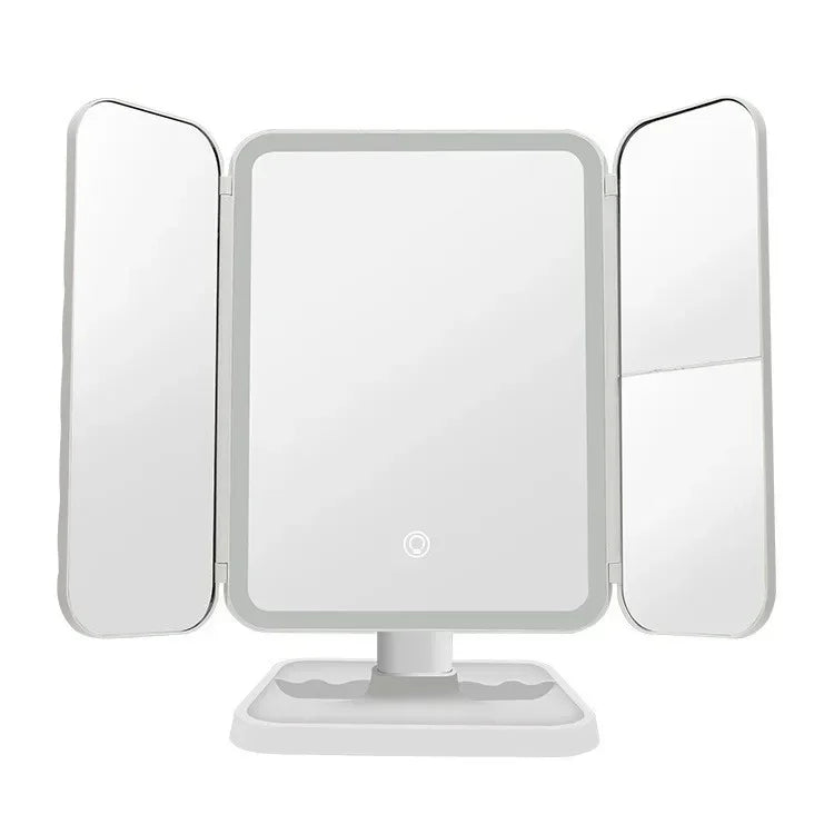 Trifold Makeup Mirror LED Lights Trifold