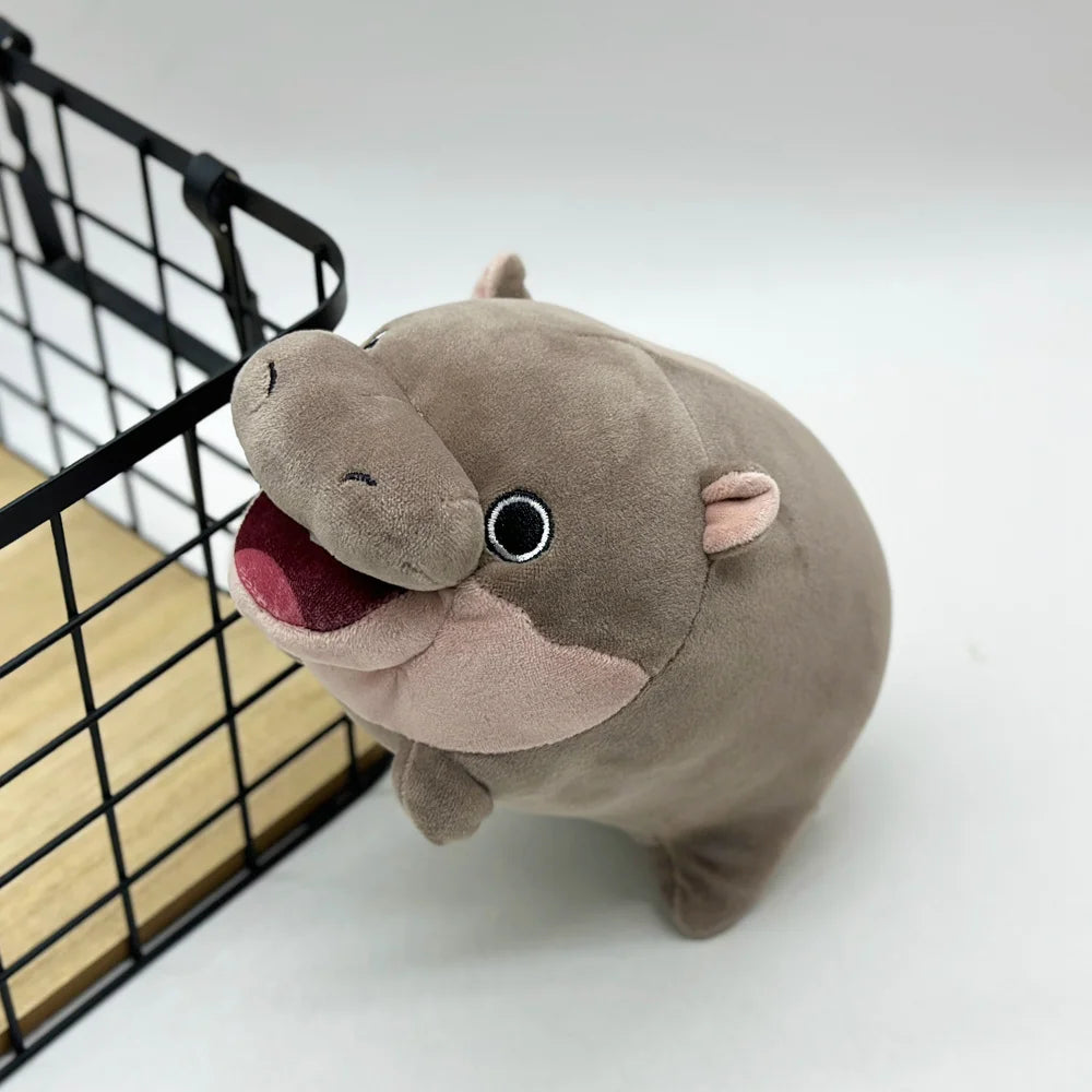 Moo Deng Plush Cute Cartoon Hippo Soft Stuffed Animal Pillow Back Cushion Kids Gift