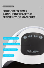 320W Professional Nail Dryer For Manicure Powerful UV Gel Lamp 72 LEDS UV Gel Varnish LCD Display Nail Salon Equipment