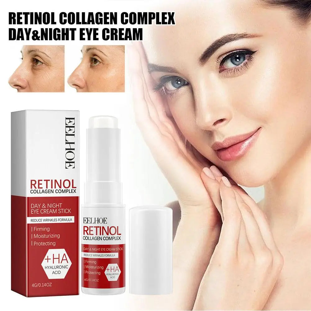 Retinol Eye Cream Stick Anti Aging Fade Dark Circles Under the Eyes Remove Eye Bags Moisturizing Firming Skin Care
