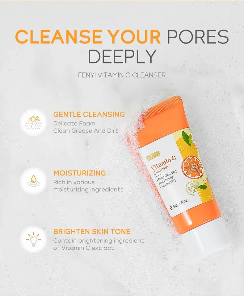 Vitamin C Facial Cleanser Moisturizing Foam Skin Care