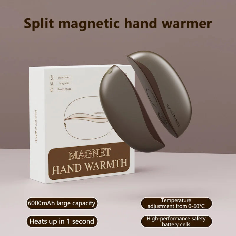 Xiaomi Hand Warmer Rechargeable Magnetic Design Electric 6000mah Split-type Skin-friendly Material