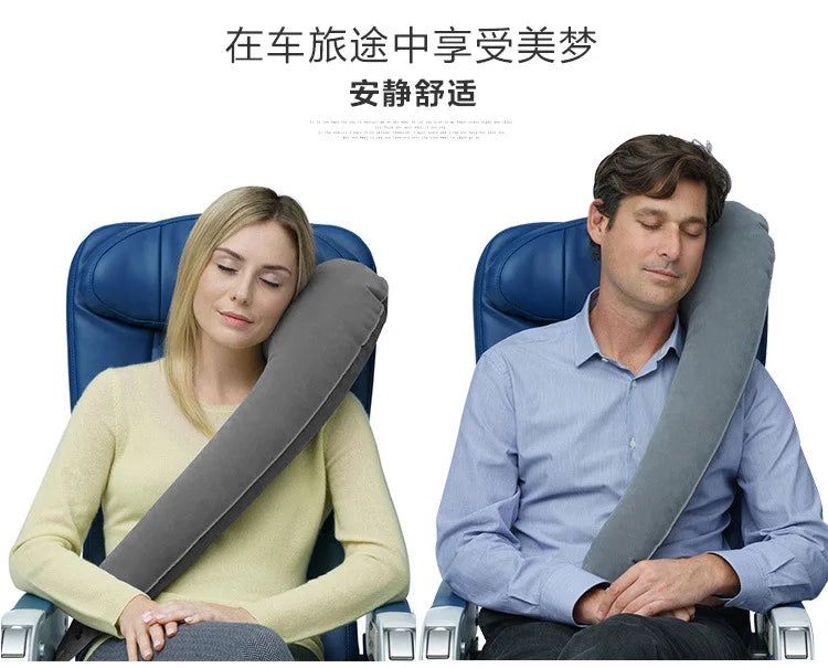 Travel Pillow Sleeping Sitting in Cars Planes Trains Side Sleeping Neck Inflatable