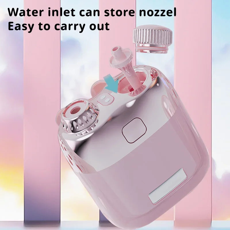 YUESI Portable Water Flosser Travel Mini Dental Irrigator 2 Nozzles 4 Modes Continuous Flow Plaque Busting Teeth Cleaning