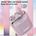YUESI Portable Water Flosser Travel Mini Dental Irrigator 2 Nozzles 4 Modes Continuous Flow Plaque Busting Teeth Cleaning