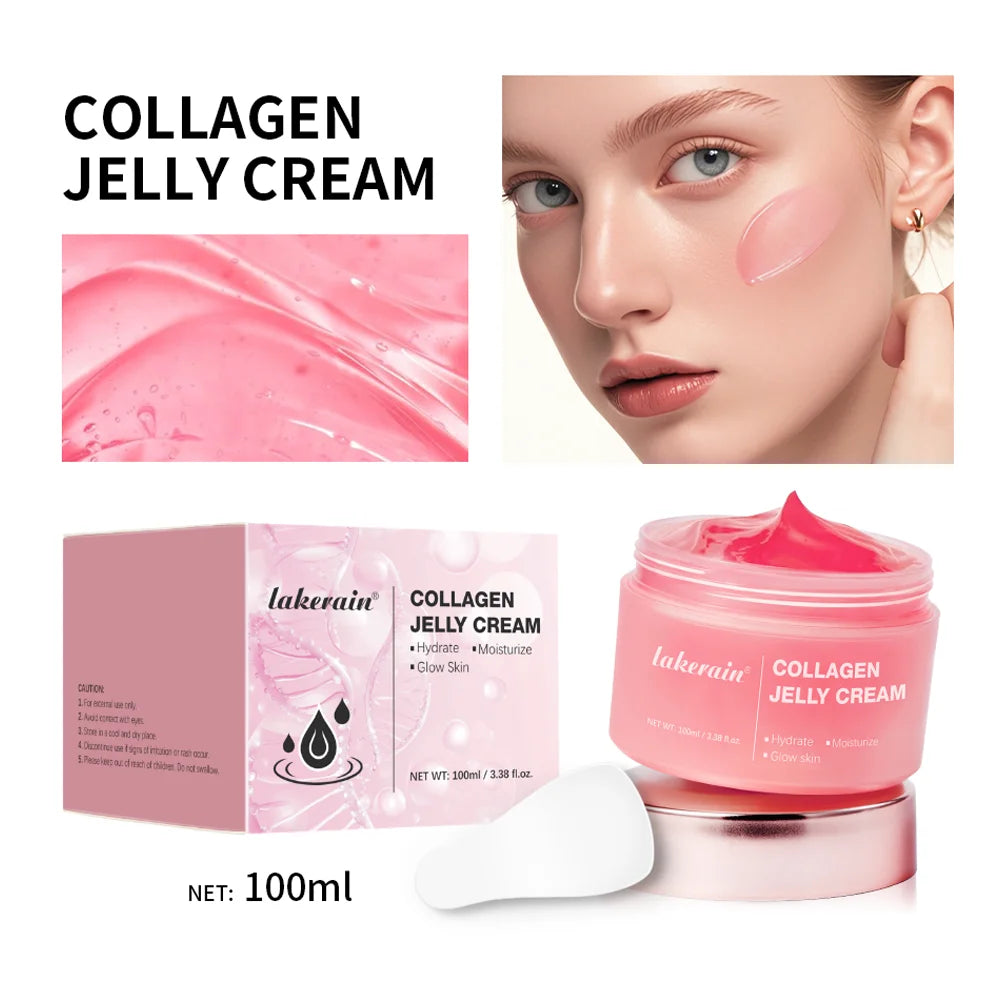 Moisturizing Jelly Cream Niacinamide Hydrolyzed Collagen Tightening Soothing Anti-Aging Firmness Hydration Skincare