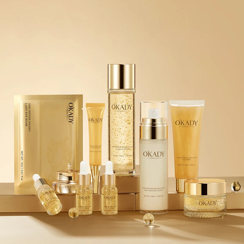 OKADY Skin Care Set Anti Aging 10-piece