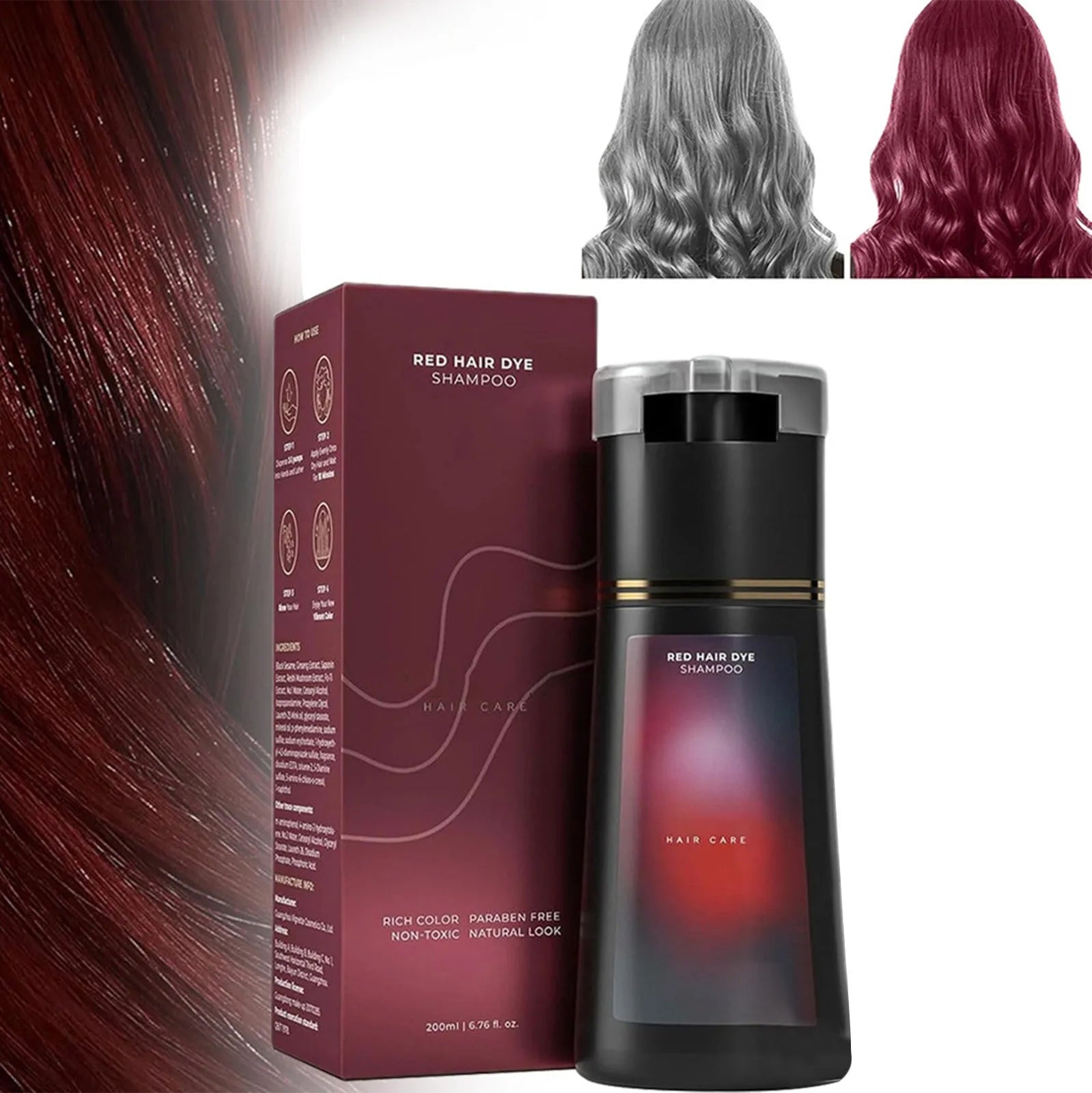 Polar Hair Dye Shampoo for Gray Hair Coverage Instant for Women