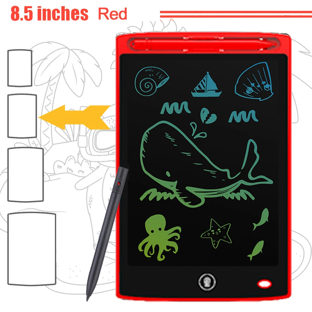8.5" Led Board Electronic Writing Tablet Sketchpad Magic Erasable Handwriting Pad Kids Gifts icd