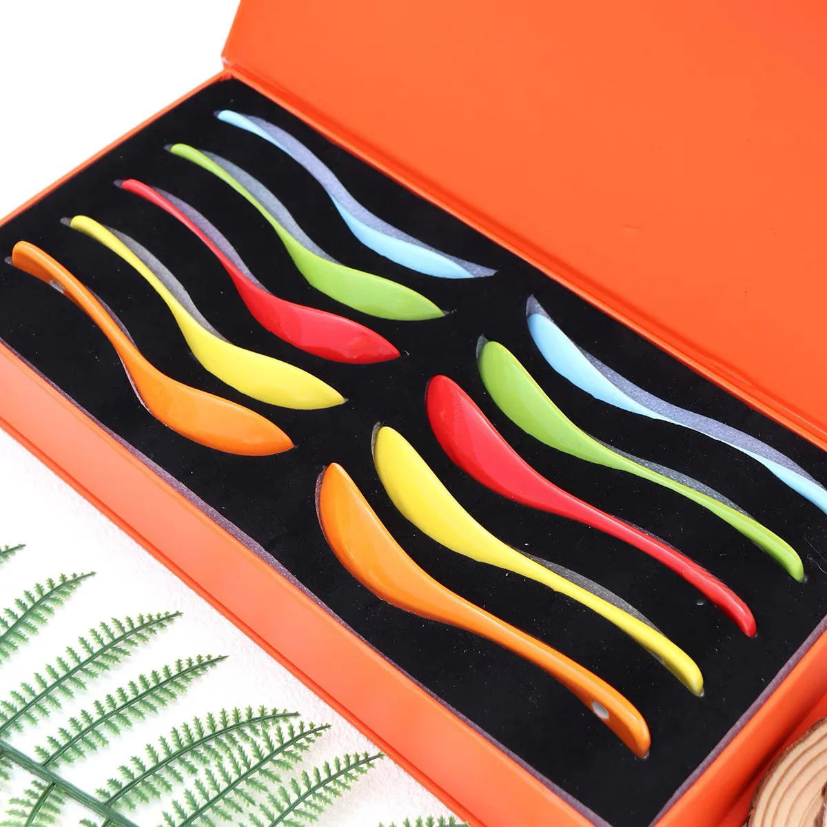 LE CREUSET Rainbow Ceramic Chopsticks Set Gift Box Colorful Tableware Kitchen Dining Accessories
