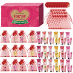 96pcs gift set hand cream and lip balm with thank you card and bag suitable for wedding ladies party