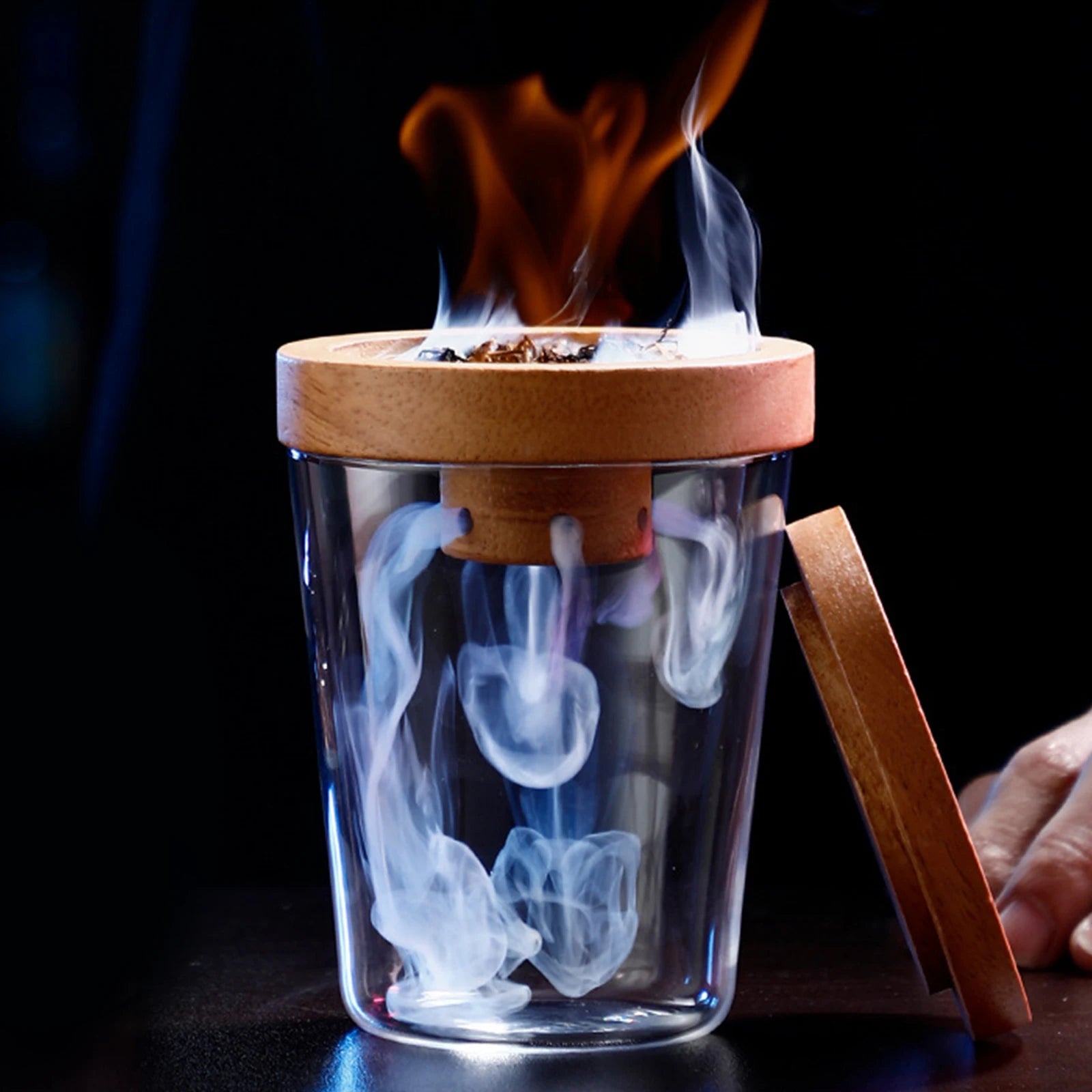 Cocktail Smoker Kit 4 Wood Chips Old Fashioned Whiskey Smoker Drink Accessories