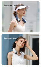 Xiaomi Portable Neck Fan 10000mAh Mini Bladeless Silent USB Rechargeable LED Digital Display 5th Gear Air Cooler