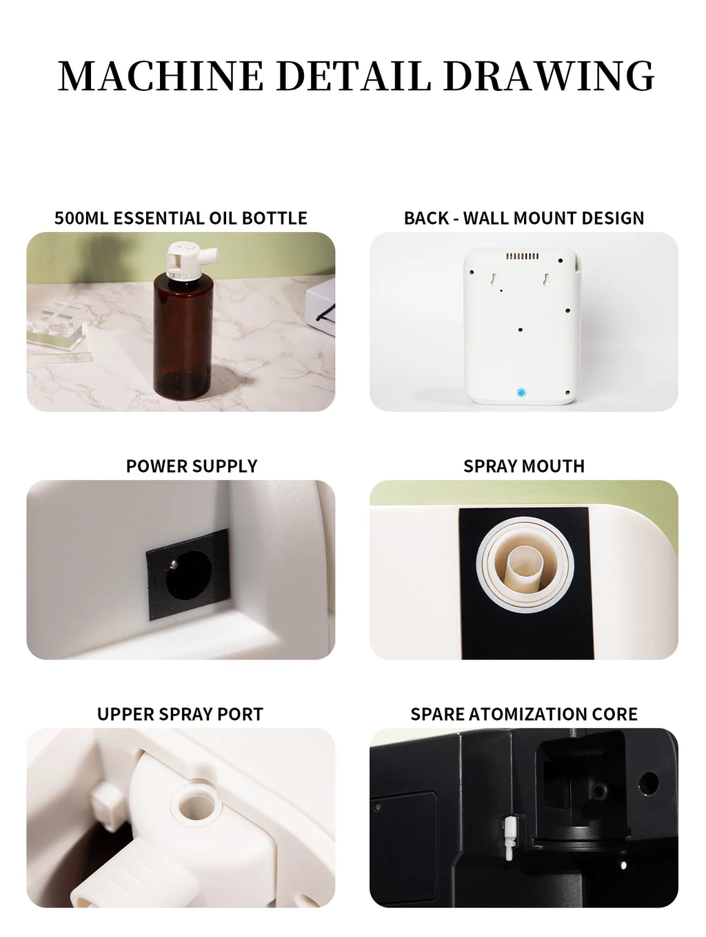 Aroma Diffuser 500ML Bluetooth Essential Oil Home Room Fragrance HVAC Electric Aromatic Air Freshener