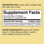 Vitamin B12 for Mood, Brain, Nervous System, Energy, Metabolism, Fatigue, Heart Health