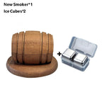 Whiskey Smoker Kit with Wood Chips 4 Flavors Old Fashioned Drink Smoker Infuser Cocktails Bourbon Gifts
