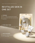 3pcs set LAIKOU Skin Care Vitamin C Sakura Snail Essence Serum Eye Face Cream Moisturizer Travel Size