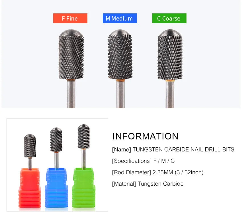 Nail Drill Bits Tool For Electric Manicure Machines  Remove Gel