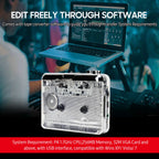 TON010 Cassette Player Portable Tape Recorder USB Cassette Capture To MP3 Format