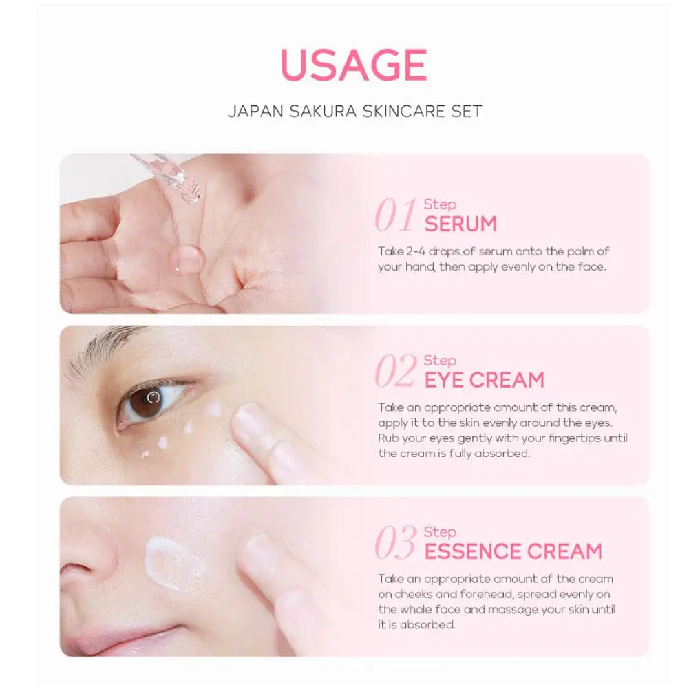 5/3pcs Sakura Skin Care Sets Gift Box
