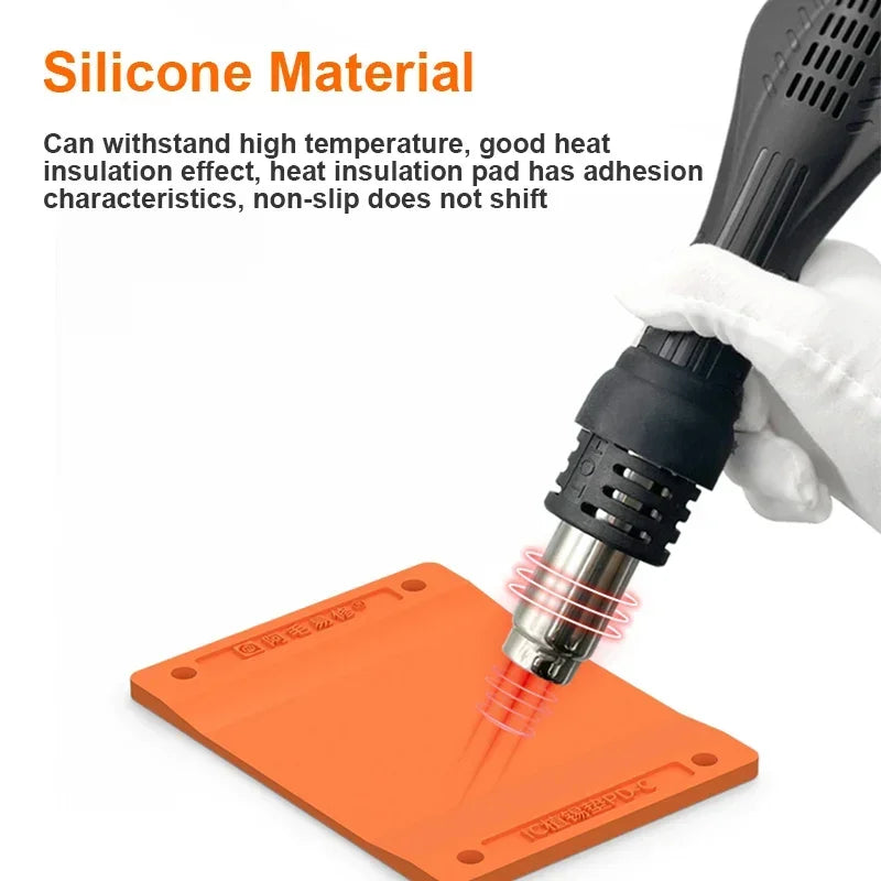 AMAOE PD-C Universal Planting Pad Set for Mobile Phone Maintenance Temperature Resistance Insulation Silicone Mat