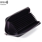 RFID Anti-Theft Cowhide Leather Wallet Brush Head Layer Large Capacity