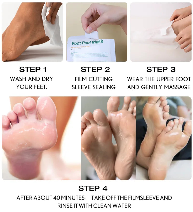 Aloe Foot Peel Mask For Dry Rough Cracked Feet