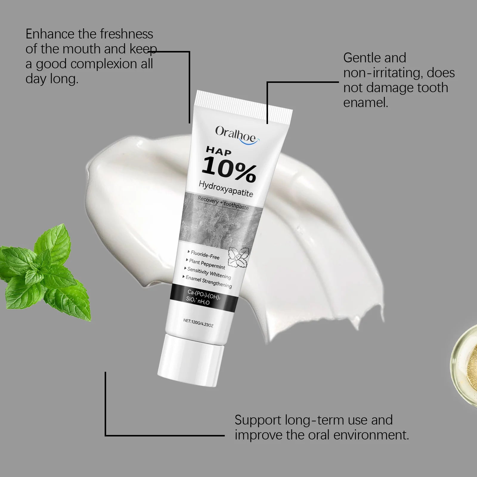 Whitening Teeth Toothpaste Enamel Repair Oral Hygiene Stain Removal Fresh Breath Hydroxyapatite