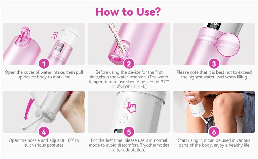 Portable Electric Travel Bidet Sprayer for Women