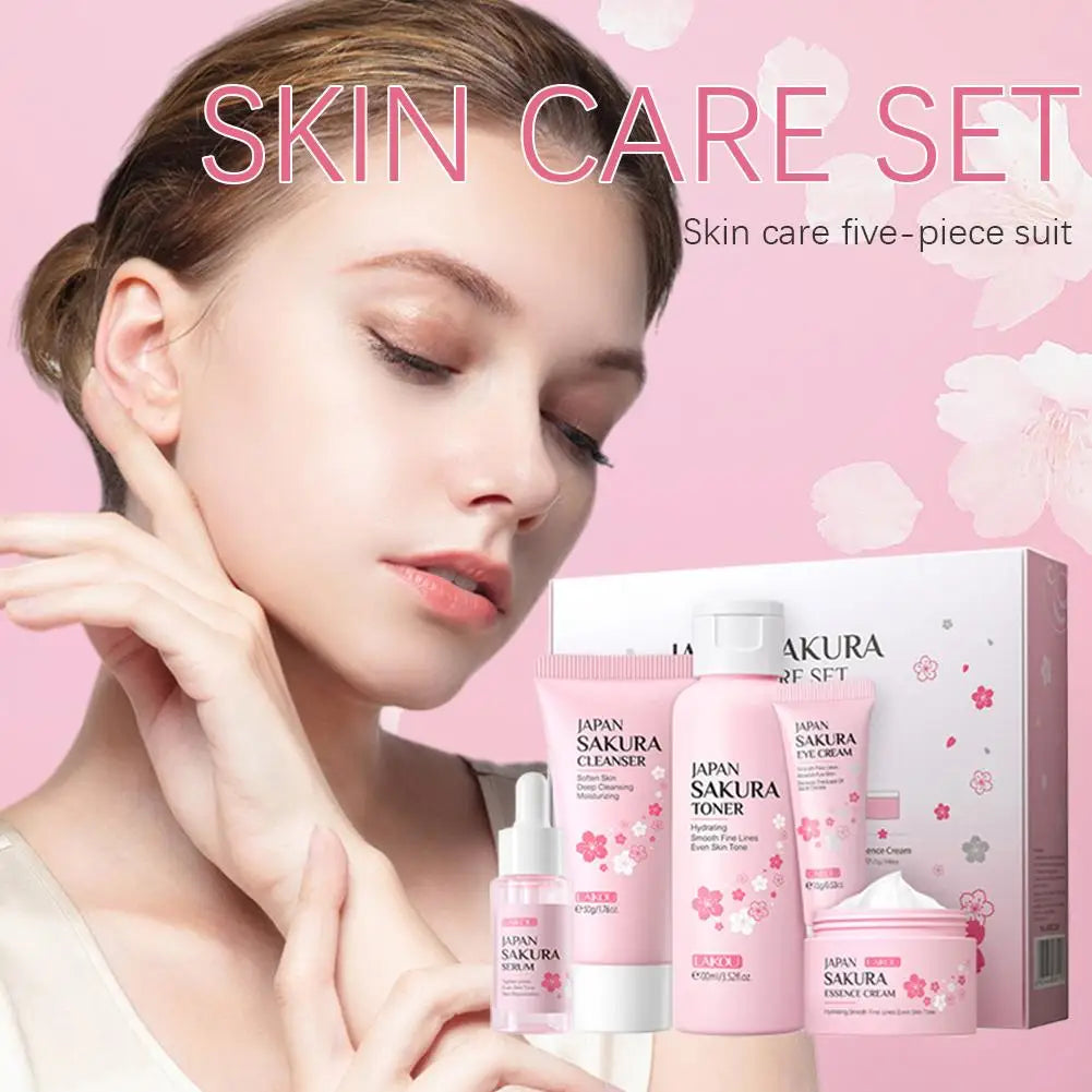 5/3pcs Sakura Skin Care Sets Gift Box