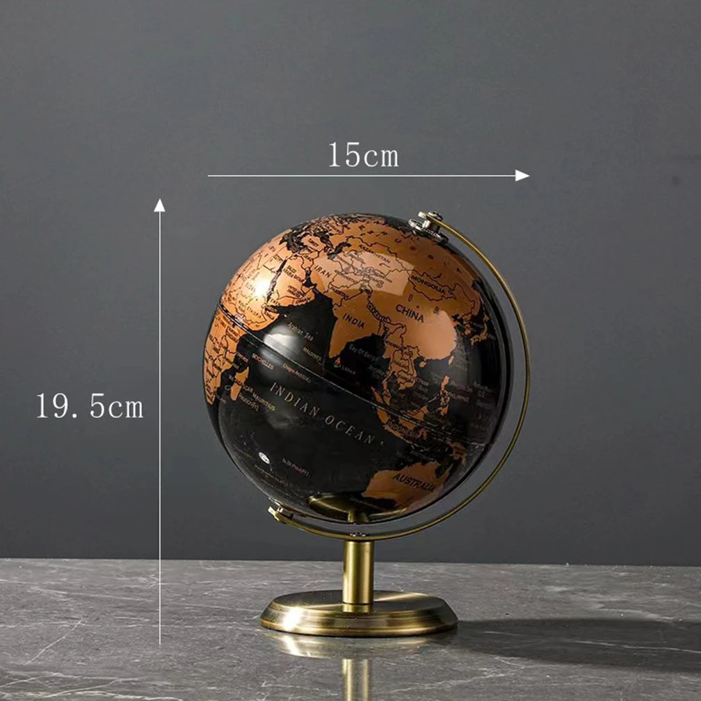 English Retro Globe 19X15CM Home Office Wine Cabinet Decoration Bookcase Light