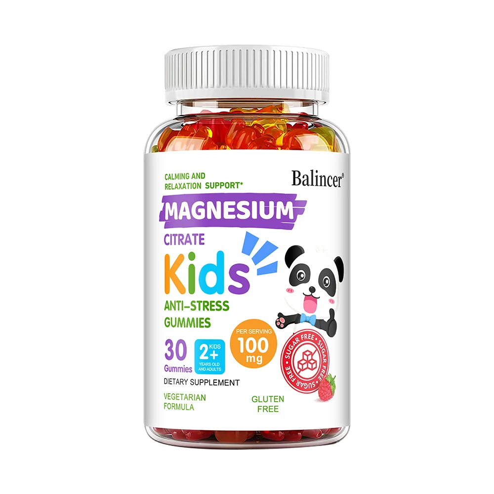 Magnesium Citrate Gummies Kids Calming Anti-stress Nutritional Supplement