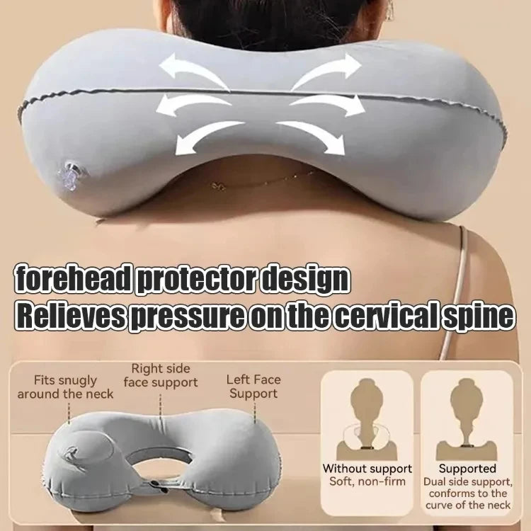 Travel Neck Pillow Inflatable Airplane U-shaped Cervical Orthopedic Portable Foldable