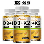 Vitamin D3 5000IU and 200 Mcg Vitamin K2 (MK-7) Capsules