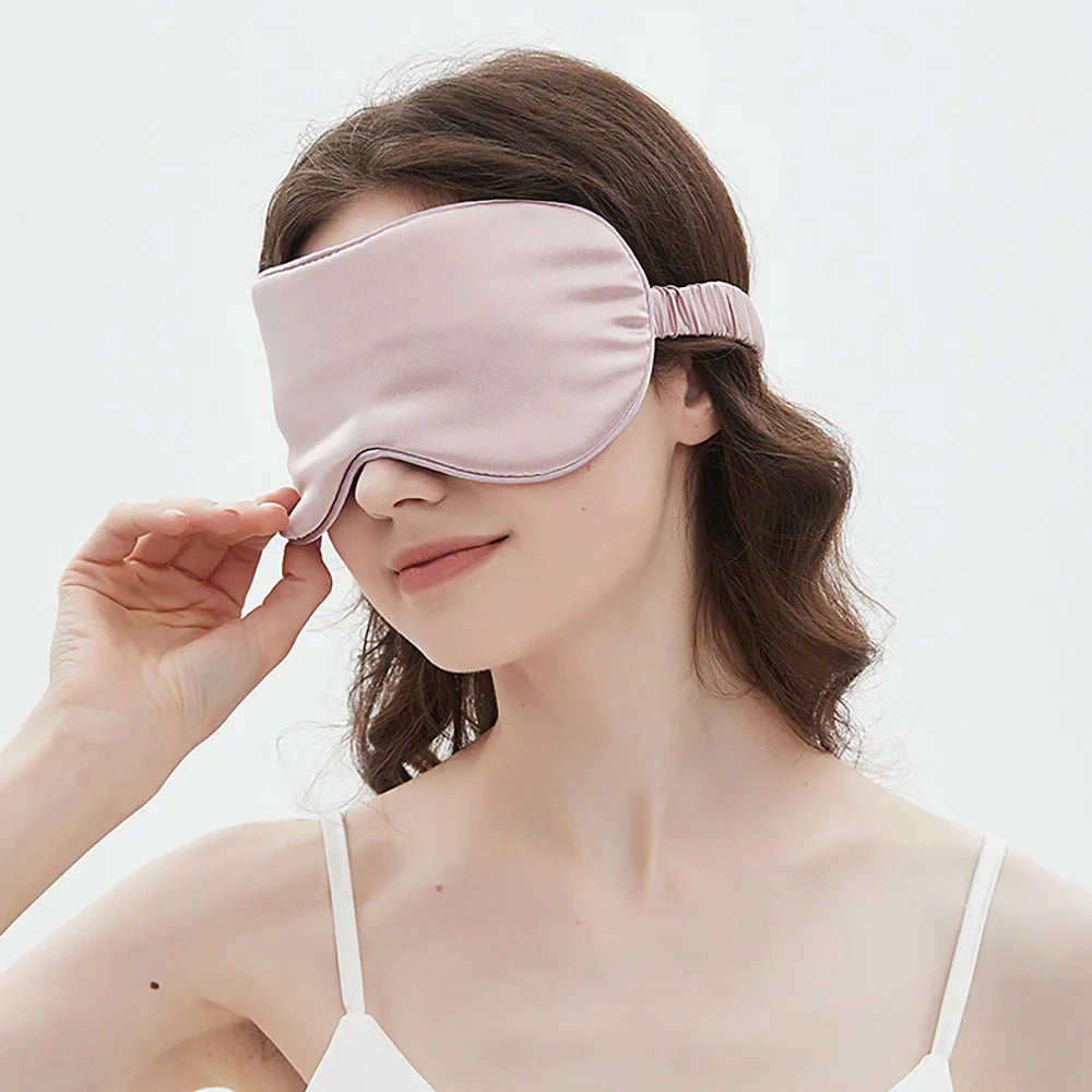 100% Mulberry Silk Sleep Mask Men Women Eye Cover Total Blackout Size 20 X 8.5cm