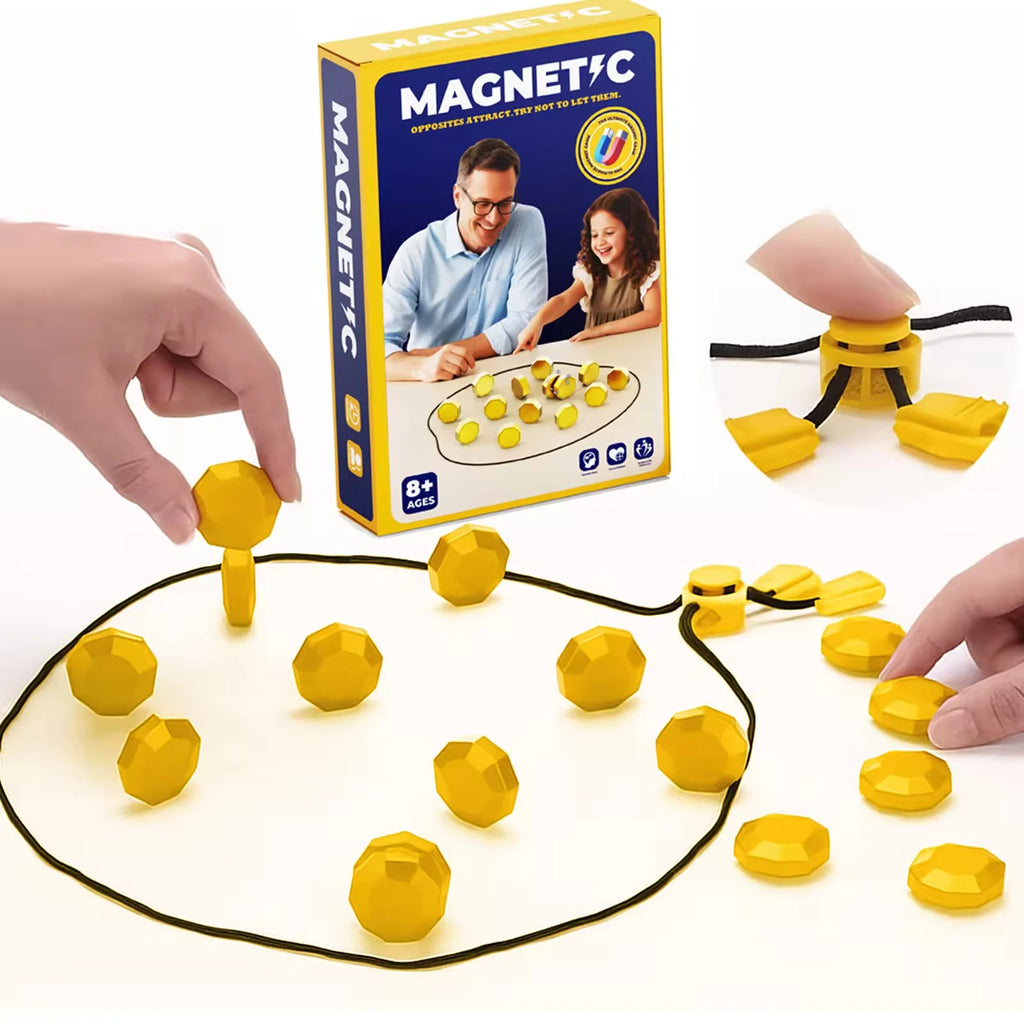 Magnetic Chess Board Game Interactive Magnetic Stones Strategy Game for Adults Kids Portable Travel Desktop