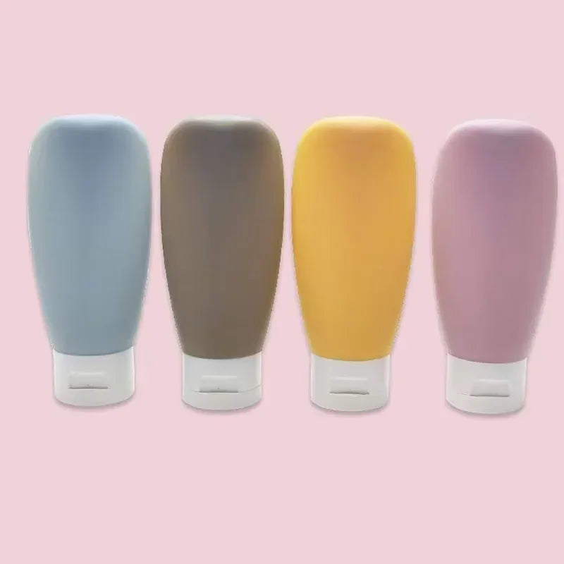 17/4Pcs Travel Bottles Set Leak Proof Refillable Shampoo Conditioner Lotion Liquid Empty