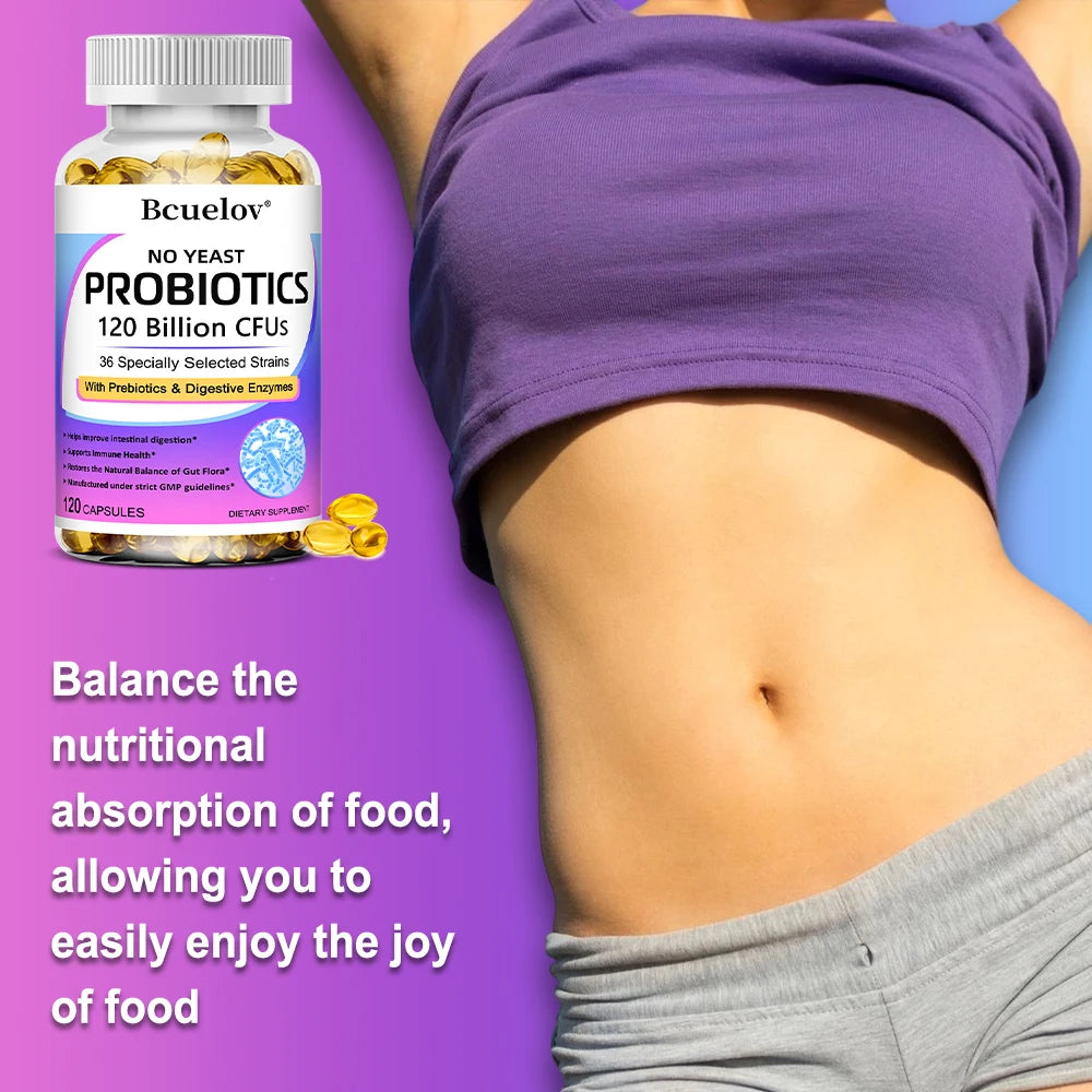 Probiotics Contains Prebiotics and Digestive Enzymes Immune Support Vegan