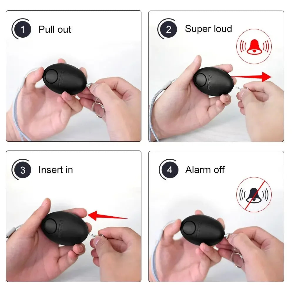 120dB Safe Sound Alarm Self-defense Keychain Emergency Attack Protect Alert Personal Safety Alarm Keychain