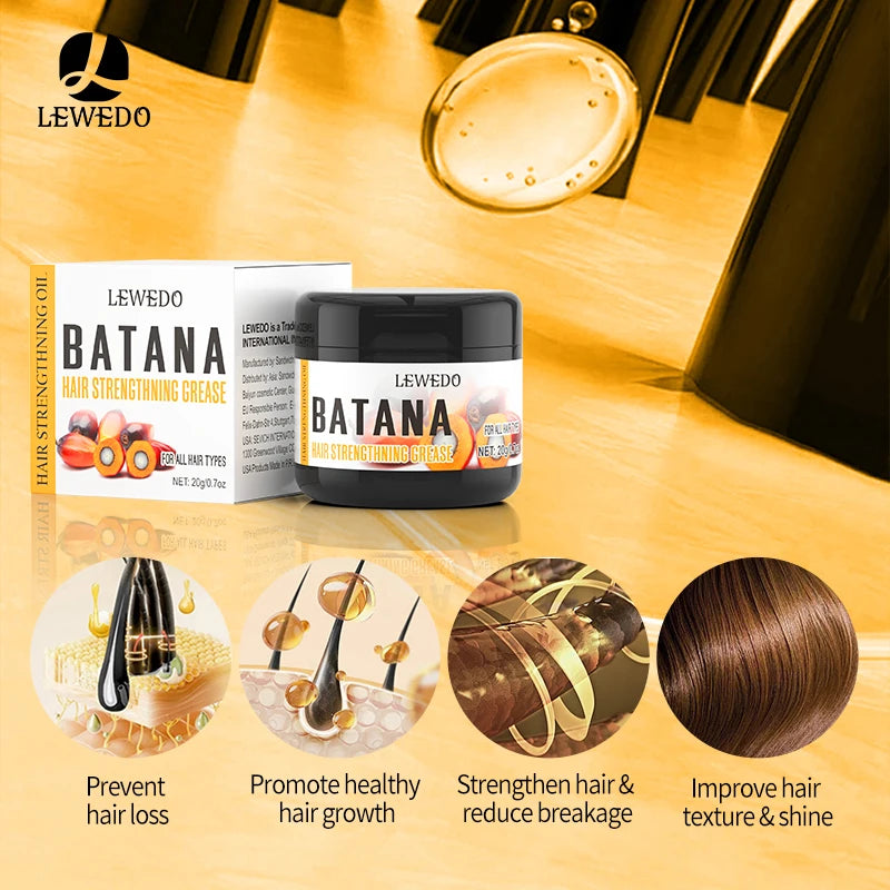 100% Pure Batana Hair Care Oil Growth Nourish Reduce Hair Loss Anti-Breakage Thickening
